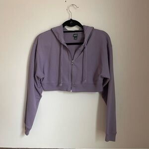 Wild Fable Purple Cropped Hoodie